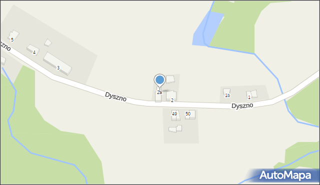 Dyszno, Dyszno, 2a, mapa Dyszno