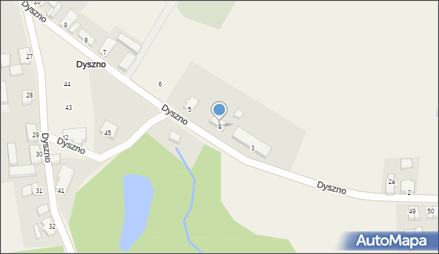 Dyszno, Dyszno, 4, mapa Dyszno