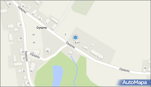 Dyszno, Dyszno, 5, mapa Dyszno