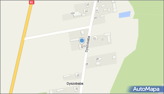 Dyszobaba, Dyszobaba, 22, mapa Dyszobaba