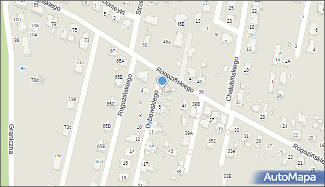 Gliwice, Dybowskiego Benedykta, 3, mapa Gliwic