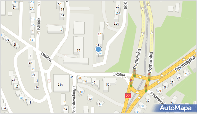 Gorzów Wielkopolski, Dywizjonu 303, 14A, mapa Gorzów Wielkopolski