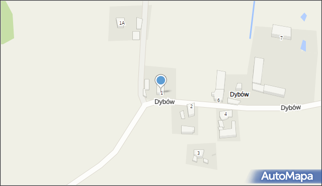 Gorzupia Dolna, Dybów, 1, mapa Gorzupia Dolna