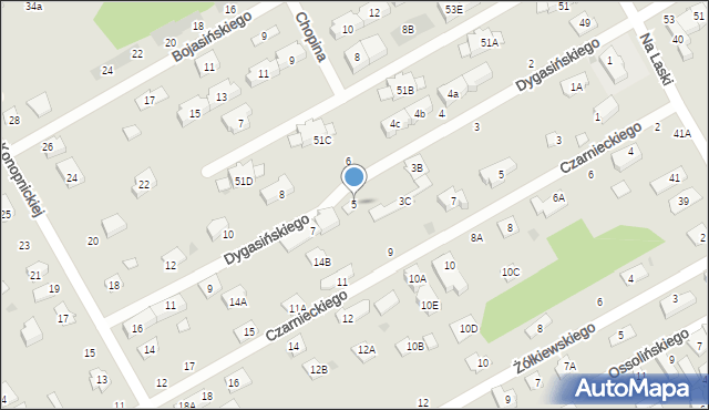 Grodzisk Mazowiecki, Dygasińskiego Adolfa, 5, mapa Grodzisk Mazowiecki