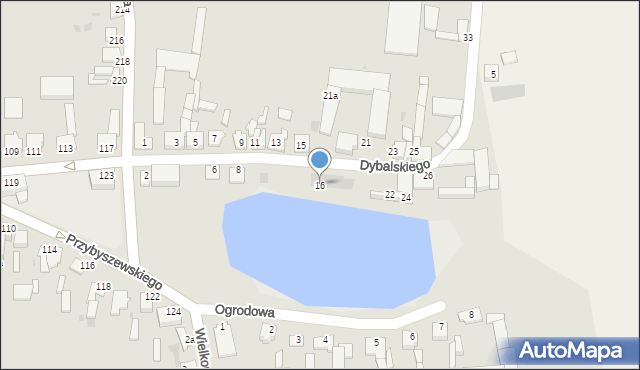 Inowrocław, Dybalskiego Andrzeja, 16, mapa Inowrocławia