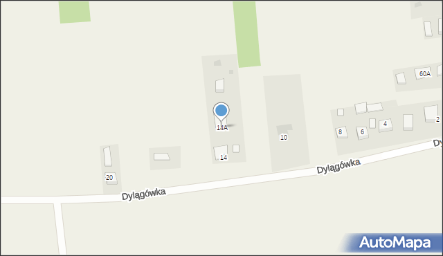 Jadowniki, Dylągówka, 14A, mapa Jadowniki