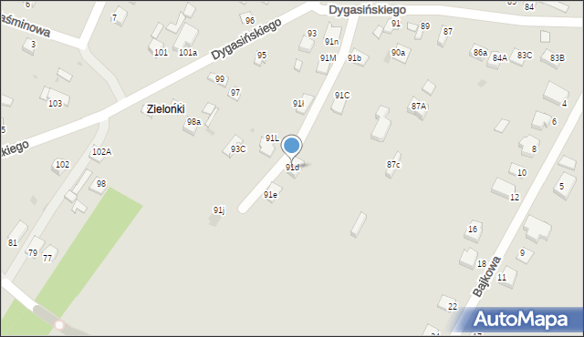 Jędrzejów, Dygasińskiego Adolfa, 91d, mapa Jędrzejów