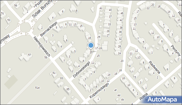 Kalisz, Dybowskiego Benedykta, 10, mapa Kalisza