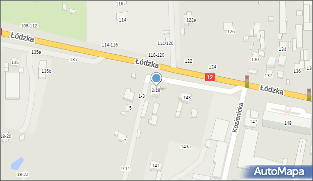 Kalisz, Dyngusowa, 2/18, mapa Kalisza