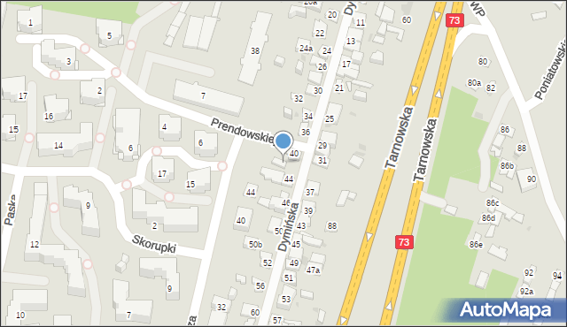 Kielce, Dymińska, 42, mapa Kielc