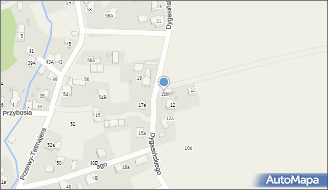 Łąka, Dygasińskiego Adolfa, 12b, mapa Łąka