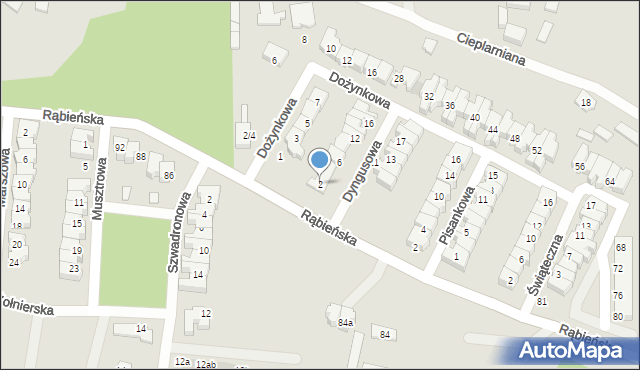 Łódź, Dyngusowa, 2, mapa Łodzi