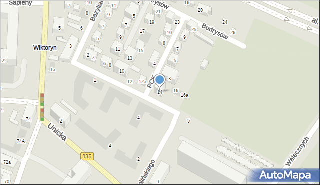 Lublin, Dymowskiego Tadeusza, 14, mapa Lublina