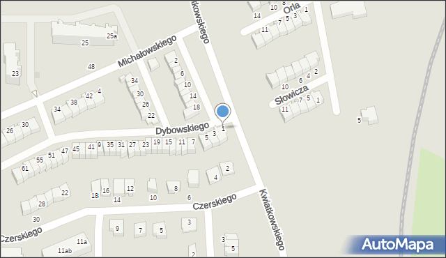 Malbork, Dybowskiego Benedykta, 1, mapa Malborka