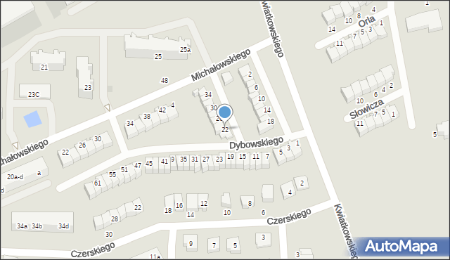 Malbork, Dybowskiego Benedykta, 22, mapa Malborka
