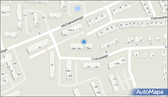 Malbork, Dybowskiego Benedykta, 34c, mapa Malborka