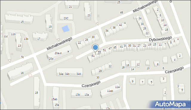 Malbork, Dybowskiego Benedykta, 59, mapa Malborka
