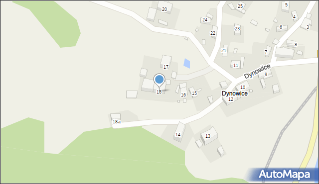 Nowy Kościół, Dynowice, 18, mapa Nowy Kościół