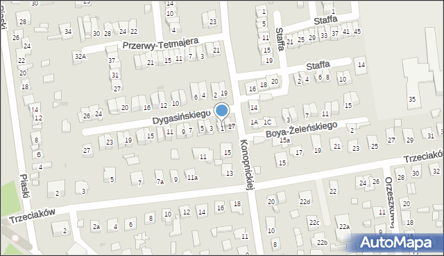 Ostrowiec Świętokrzyski, Dygasińskiego Adolfa, 1, mapa Ostrowiec Świętokrzyski