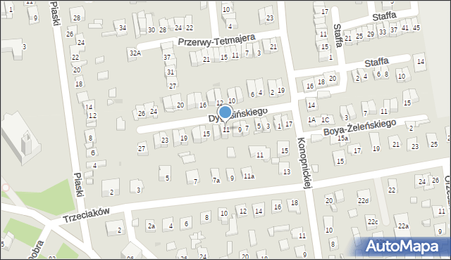 Ostrowiec Świętokrzyski, Dygasińskiego Adolfa, 11, mapa Ostrowiec Świętokrzyski