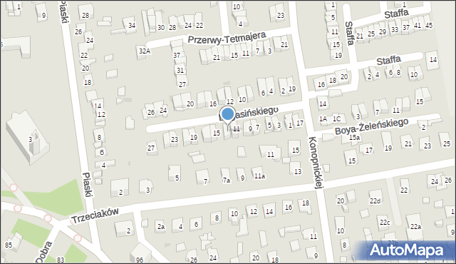 Ostrowiec Świętokrzyski, Dygasińskiego Adolfa, 13, mapa Ostrowiec Świętokrzyski