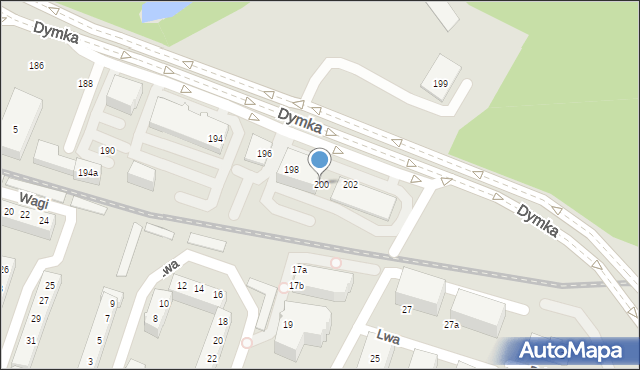 Poznań, Dymka Walentego, abp., 200, mapa Poznania