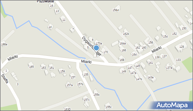 Pszów, Dygasińskiego Adolfa, 3, mapa Pszów