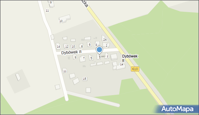 Ruciane-Nida, Dybówek II, 3, mapa Ruciane-Nida