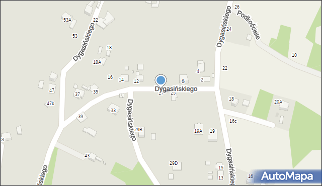 Rybnik, Dygasińskiego Adolfa, 27, mapa Rybnika