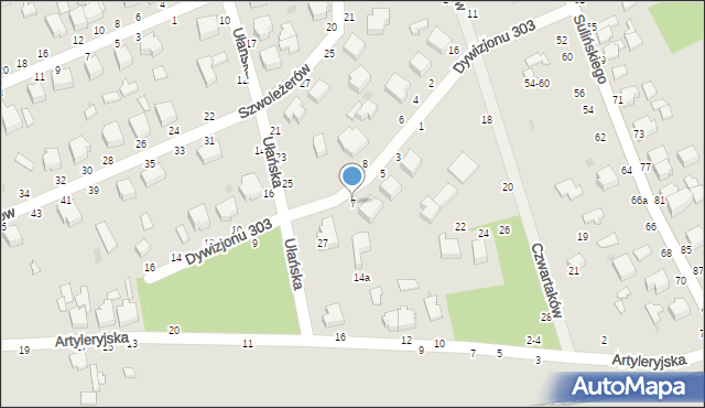Skierniewice, Dywizjonu 303, 7, mapa Skierniewic