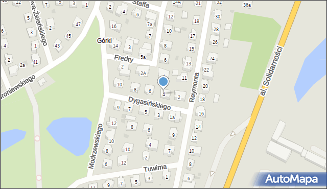 Tczew, Dygasińskiego Adolfa, 4, mapa Tczew