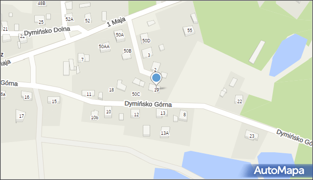 Uniegoszcz, Dymińsko Górna, 19, mapa Uniegoszcz