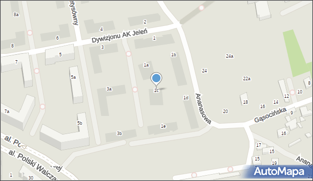 Warszawa, Dywizjonu AK Jeleń, 1c, mapa Warszawy