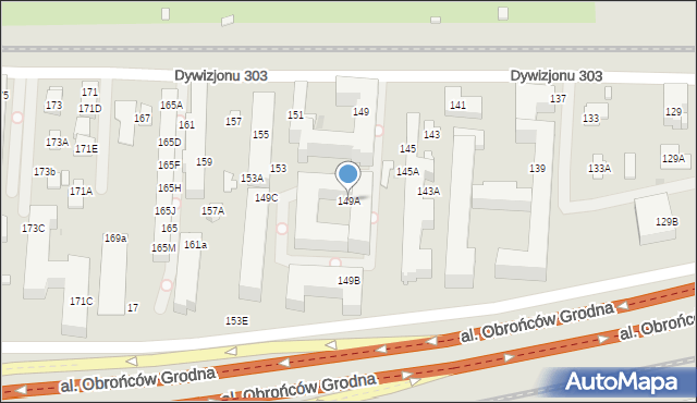Warszawa, Dywizjonu 303, 149A, mapa Warszawy