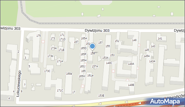 Warszawa, Dywizjonu 303, 159, mapa Warszawy