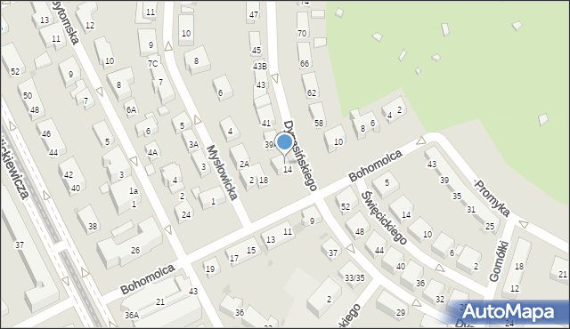 Warszawa, Dygasińskiego Adolfa, 39, mapa Warszawy