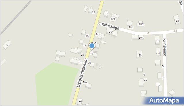 Bielawa, Dzierżoniowska, 18, mapa Bielawa