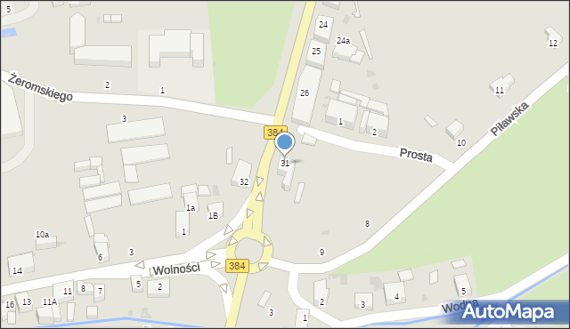 Bielawa, Dzierżoniowska, 31, mapa Bielawa