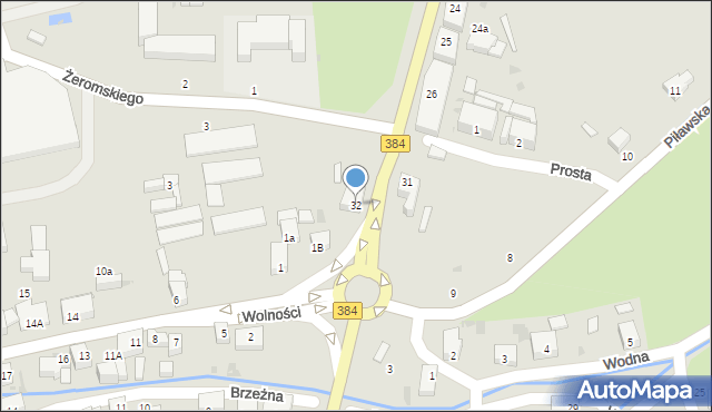 Bielawa, Dzierżoniowska, 32, mapa Bielawa