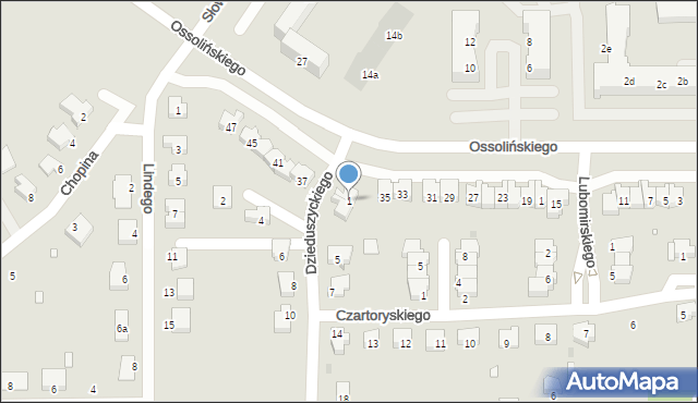 Brzeg Dolny, Dzieduszyckiego Józefa Kalasantego, 1, mapa Brzeg Dolny