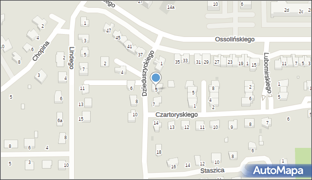 Brzeg Dolny, Dzieduszyckiego Józefa Kalasantego, 5, mapa Brzeg Dolny