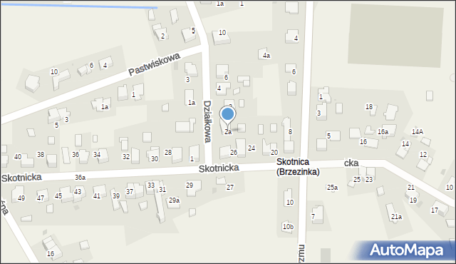 Brzezinka, Działkowa, 2a, mapa Brzezinka