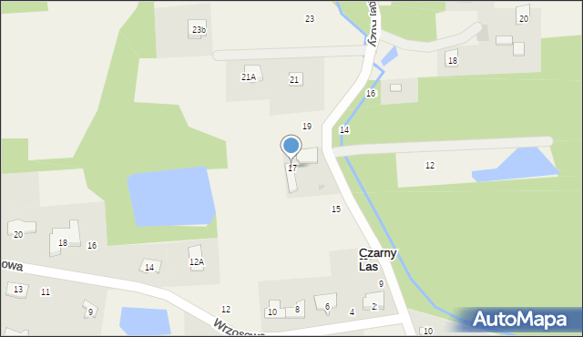 Czarny Las, Dzikiej Róży, 17, mapa Czarny Las