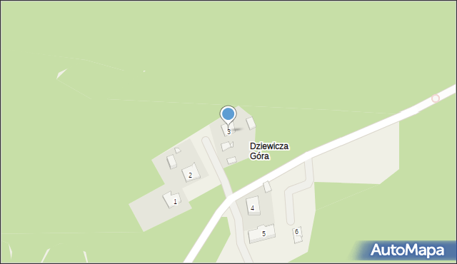 Czerwonak, Dziewicza Góra, 3, mapa Czerwonak