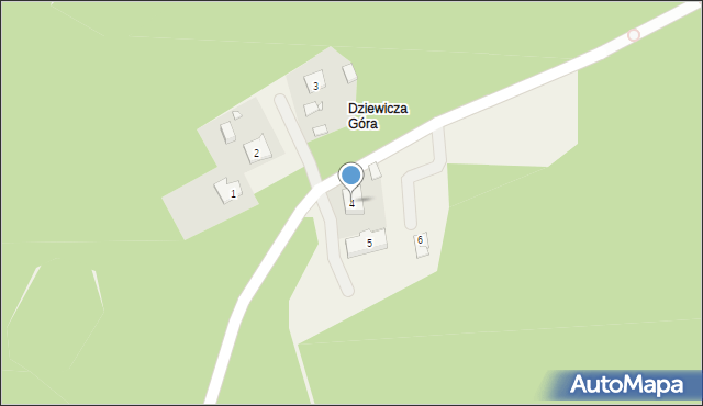 Czerwonak, Dziewicza Góra, 4, mapa Czerwonak