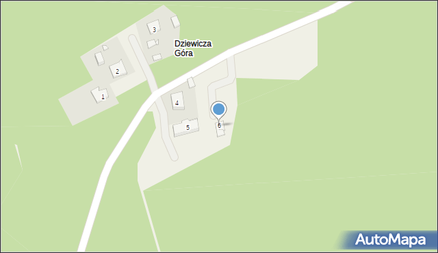 Czerwonak, Dziewicza Góra, 6, mapa Czerwonak