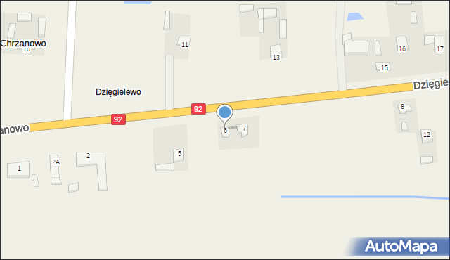 Czerwonka, Dzięgielewo, 6, mapa Czerwonka