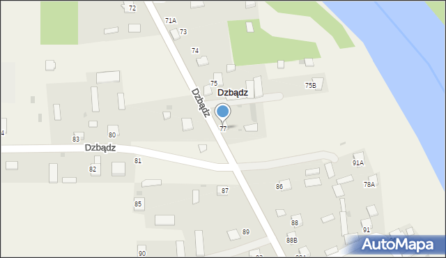 Dzbądz, Dzbądz, 77, mapa Dzbądz