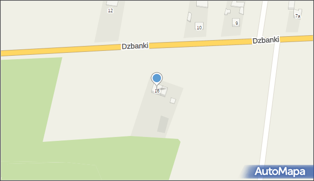 Dzbanki, Dzbanki, 16, mapa Dzbanki