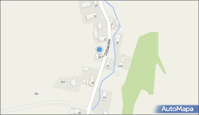 Dzbanów, Dzbanów, 34, mapa Dzbanów